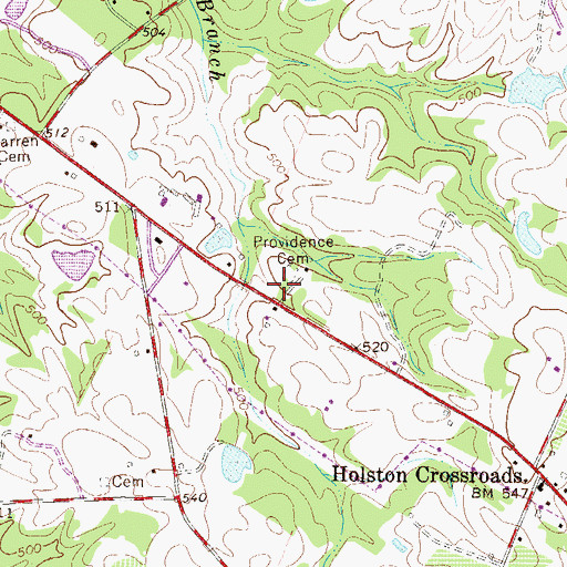 Topographic Map of Providence Church (historical), SC
