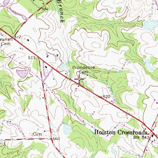 Topographic Map of Providence School (historical), SC