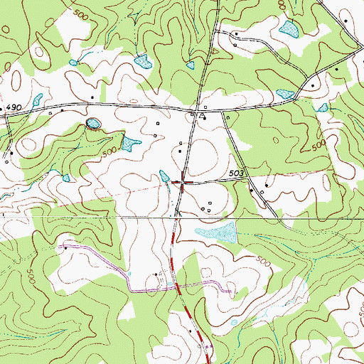Topographic Map of Sardis School (historical), SC