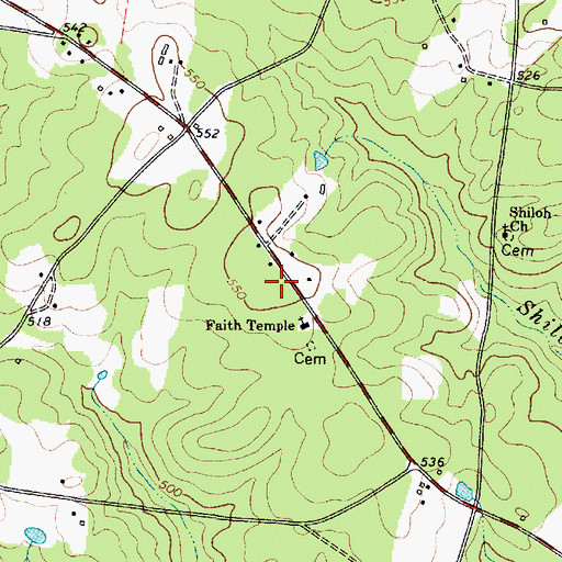 Topographic Map of Shiloh School (historical), SC