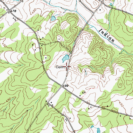 Topographic Map of Smith Cemetery, SC