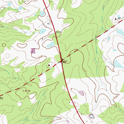 Topographic Map of Traus (historical), SC