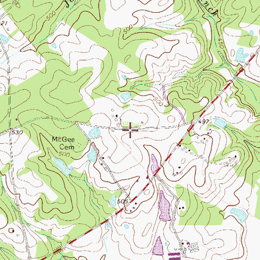 Topographic Map of Willow Branch School (historical), SC