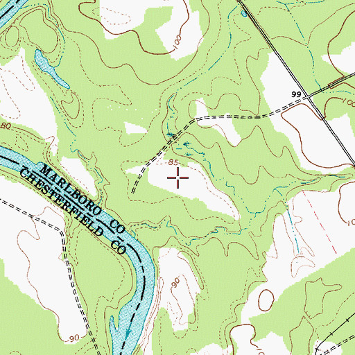 Topographic Map of Beattie Hill, SC