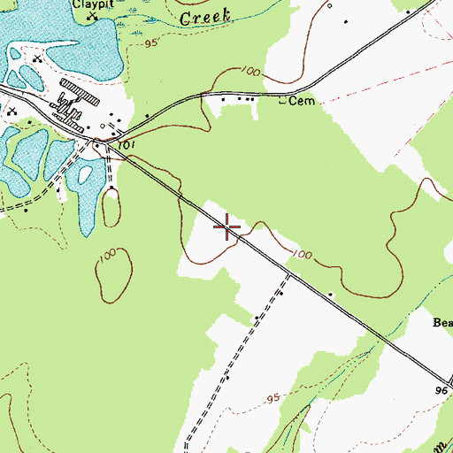 Topographic Map of Beaver Dam School (historical), SC