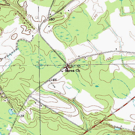 Topographic Map of Berea School (historical), SC