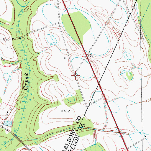 Topographic Map of Beulah Church (historical), SC