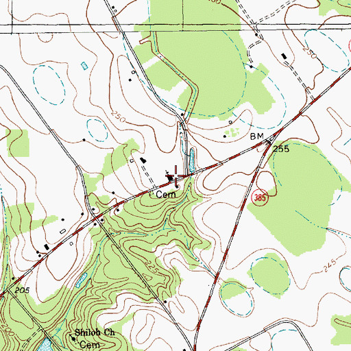 Topographic Map of Boykin Church, SC