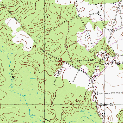 Topographic Map of Breedens Chapel (historical), SC
