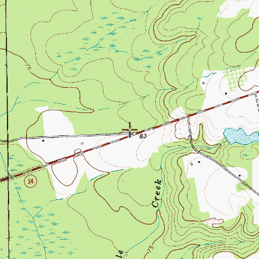 Topographic Map of Brownsville Church (historical), SC