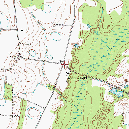 Topographic Map of Brutons Fork, SC