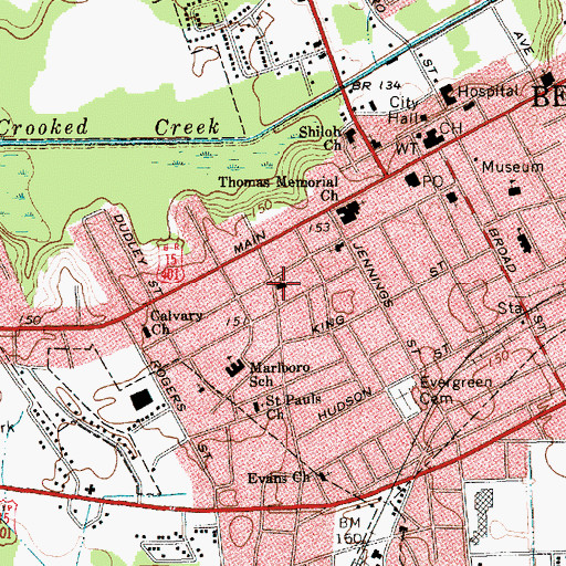Topographic Map of Church of God, SC