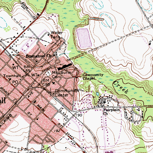 Topographic Map of Community Chapel, SC
