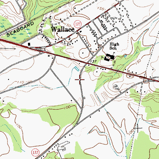 Topographic Map of Coulter Mission School (historical), SC