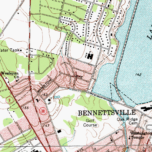 Topographic Map of Country Club Heights, SC