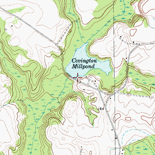 Topographic Map of Covington Mill (historical), SC