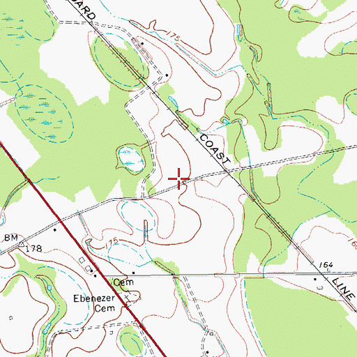 Topographic Map of Cross Roads School (historical), SC