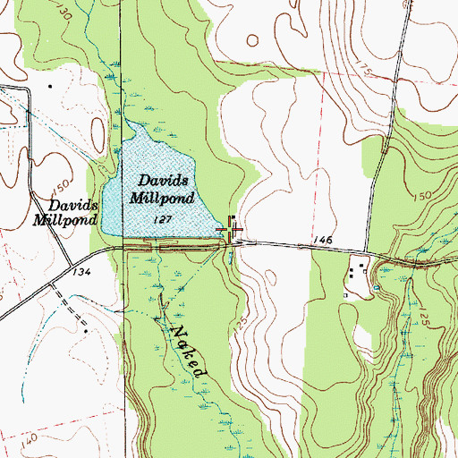 Topographic Map of Davids Mill (historical), SC