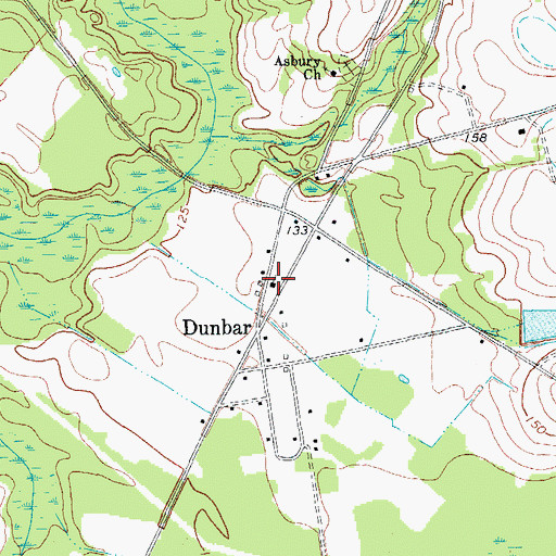 Topographic Map of Dunbar Presbyterian Church (historical), SC