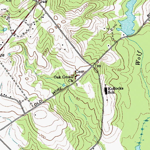 Topographic Map of Ebenezer Cemetery, SC
