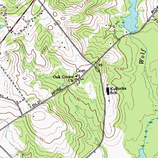 Topographic Map of Ebenezer School (historical), SC