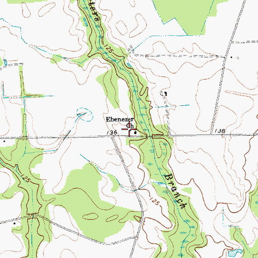 Topographic Map of Ebenezer School (historical), SC