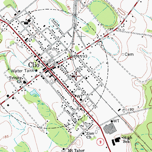 Topographic Map of First Presbyterian Church, SC