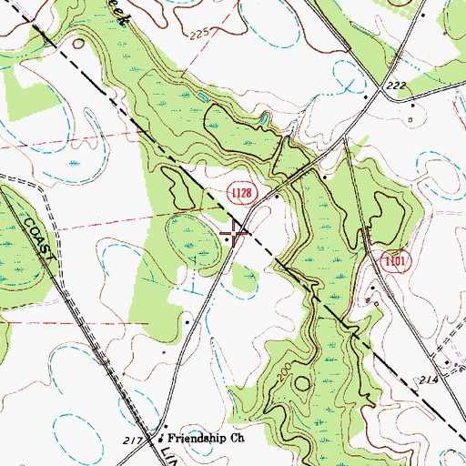 Topographic Map of Fletcher Grove School (historical), SC