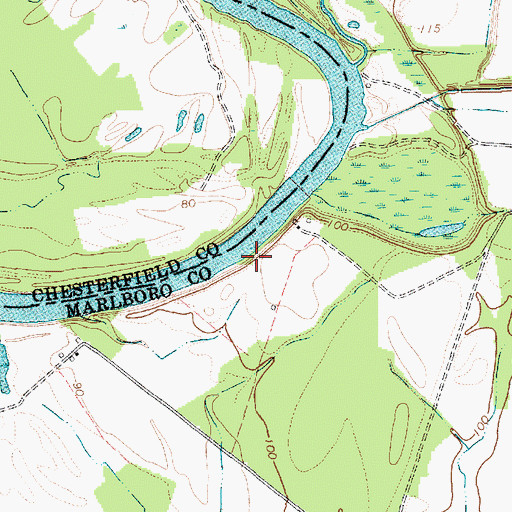 Topographic Map of Gardners Bluff, SC