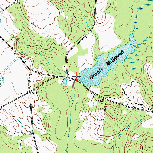 Topographic Map of Grants Mill (historical), SC