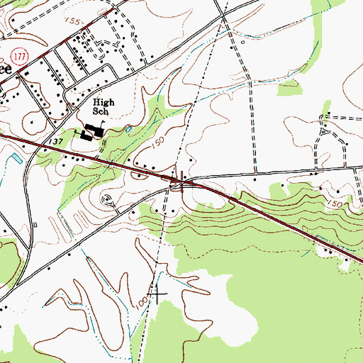 Topographic Map of Hickson (historical), SC