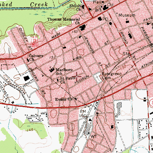 Topographic Map of Holiness Tabernacle (historical), SC