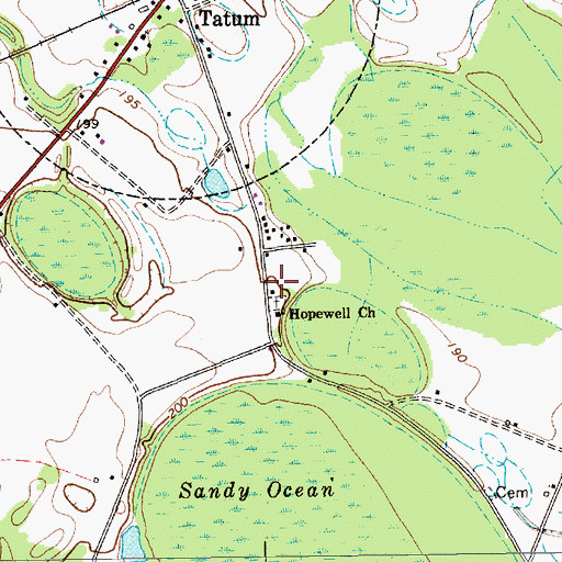 Topographic Map of Hopewell School (historical), SC
