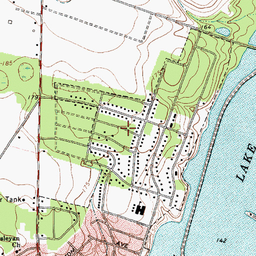 Topographic Map of Lakeside, SC