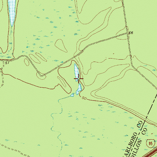Topographic Map of The Little Lakes, SC