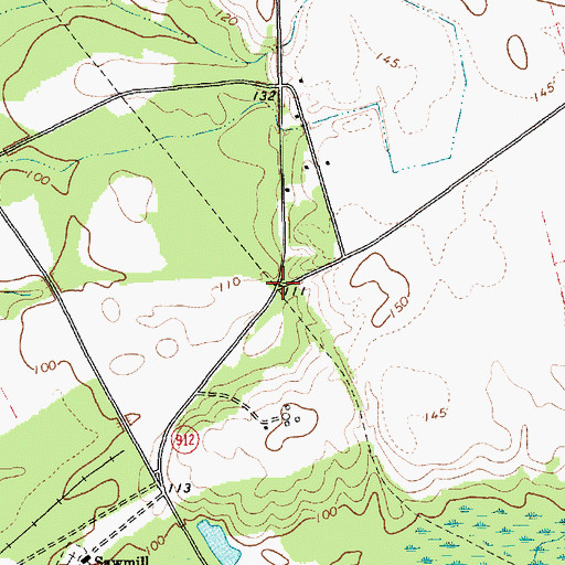 Topographic Map of Madeline, SC