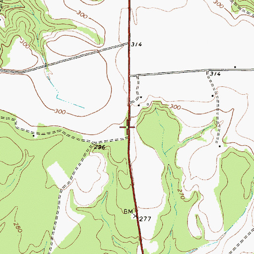 Topographic Map of New Hope School (historical), SC