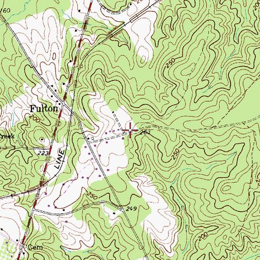 Topographic Map of Palmetto Creek School (historical), SC