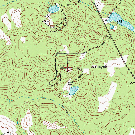 Topographic Map of Pine Hill Baptist Retreat, SC