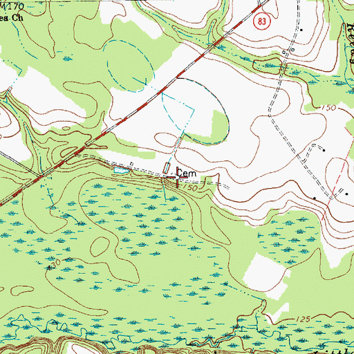 Topographic Map of Reedy Branch School (historical), SC