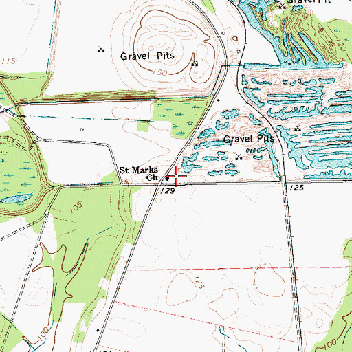 Topographic Map of Saint Marks School (historical), SC