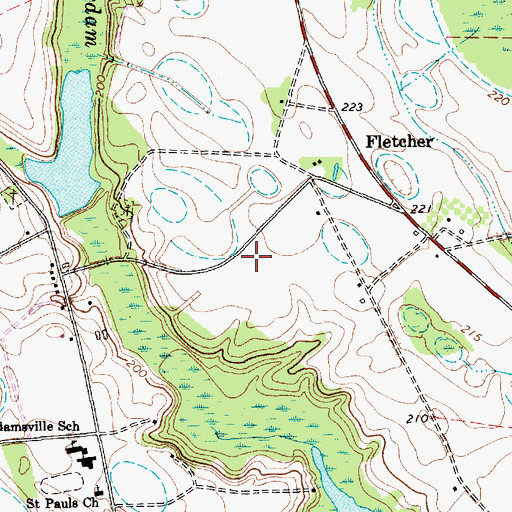 Topographic Map of Saint Paul School (historical), SC