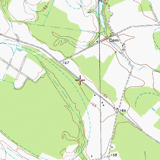 Topographic Map of Wesley Church (historical), SC