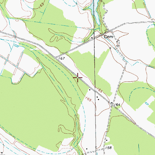 Topographic Map of Wesley School (historical), SC