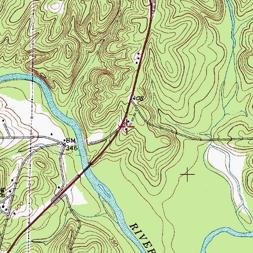 Topographic Map of Beaty Bridge School (historical), SC