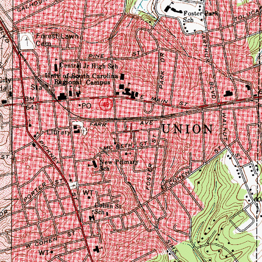 Topographic Map of Bethel African Methodist Episcopal Church, SC