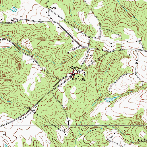 Topographic Map of Bethseda Church, SC