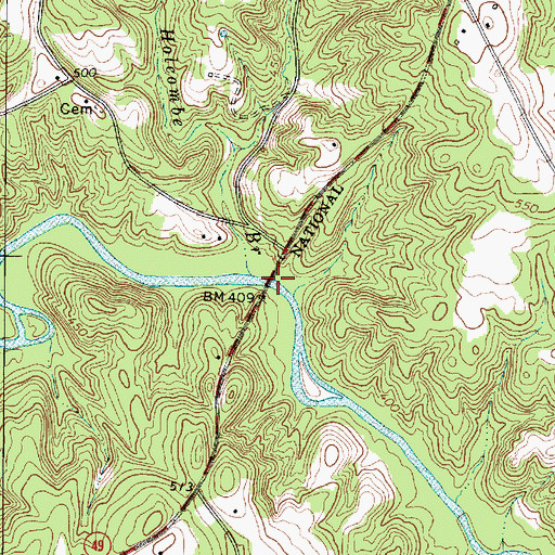 Topographic Map of Bobos Ford, SC