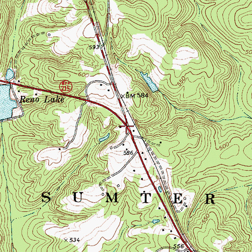 Topographic Map of Carem School (historical), SC