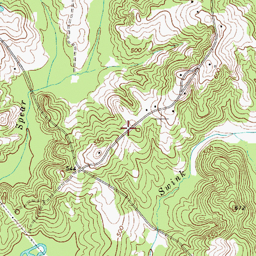 Topographic Map of Cedar Grove School (historical), SC